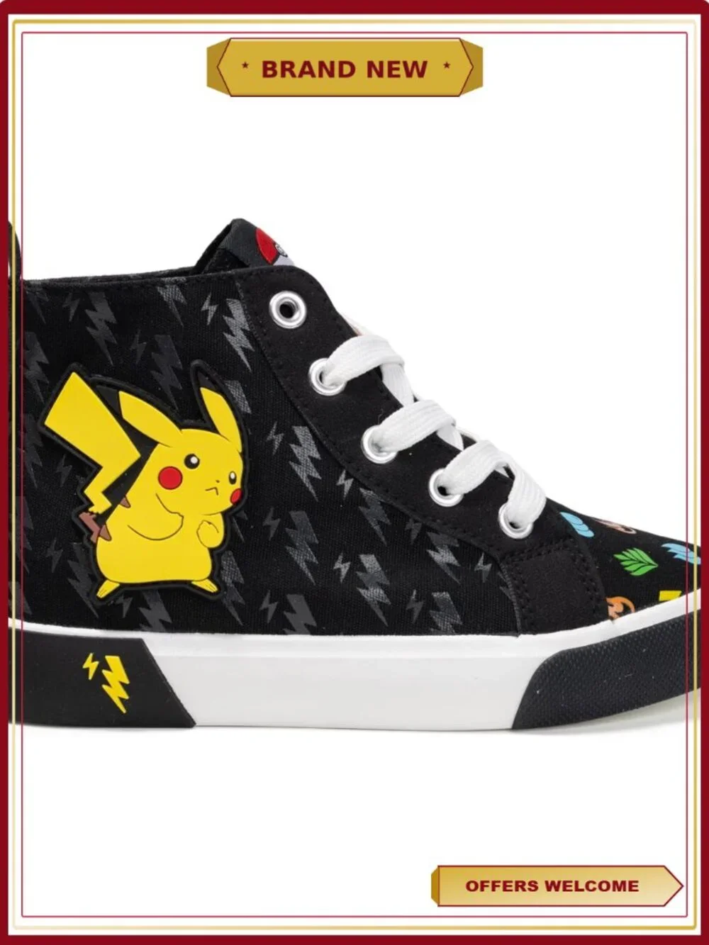Pikachu High Top Sneakers Boys Athletic Shoes